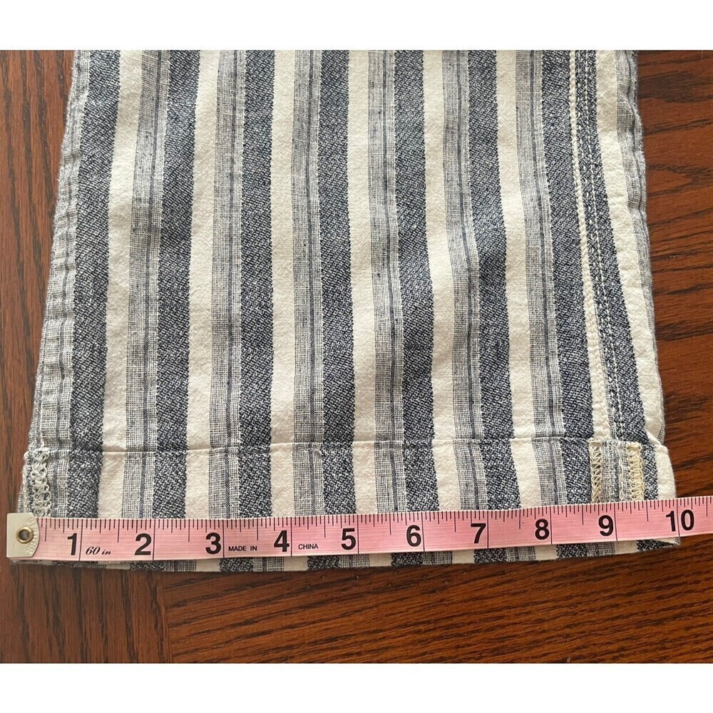 Pilcro and the Letterpress Women’s Size 8 Linen Blend Striped Cropped Pants - Picture 12 of 12